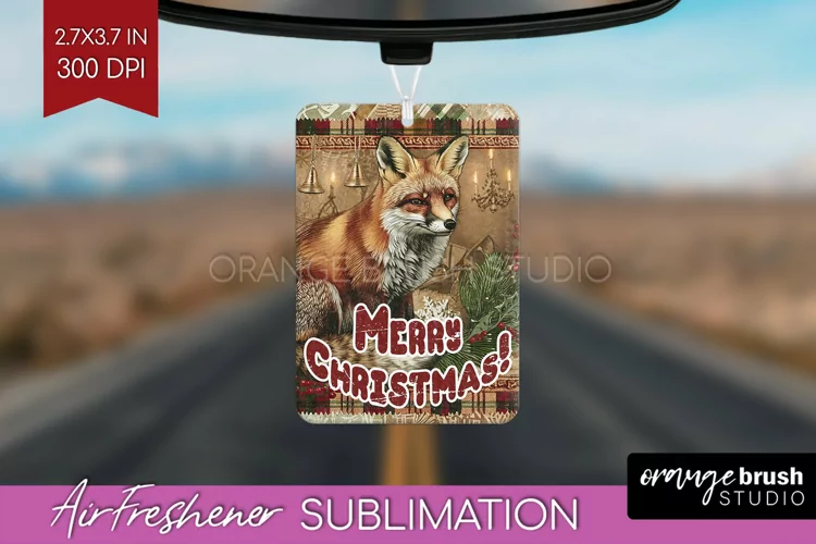 Vintage Christmas Air Freshener PNG - Xmas Car Freshener