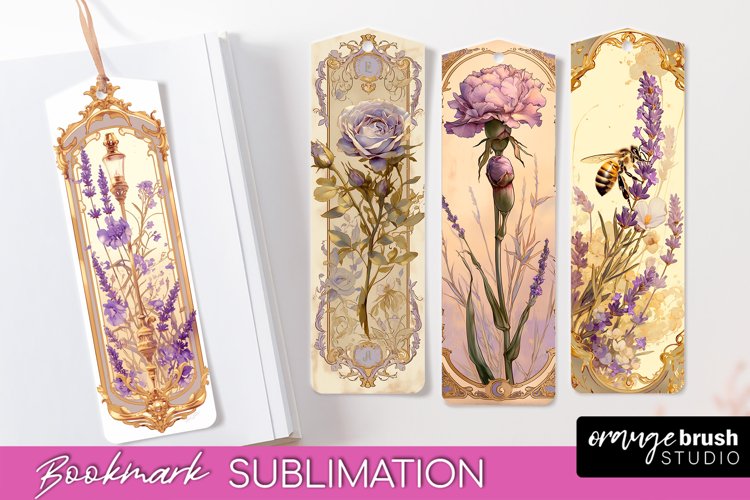 Vintage Scrapbook Bookmark Sublimation - Ephemera Bookmarks example image 1