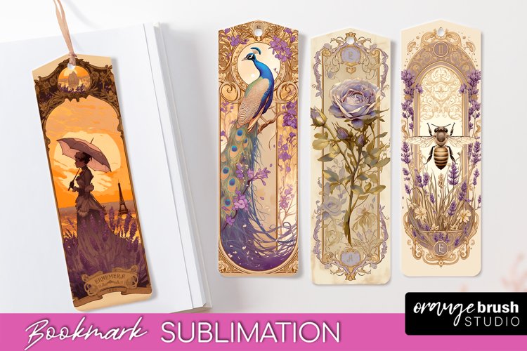 Vintage Scrapbook Bookmark Sublimation - Ephemera Bookmarks example image 1