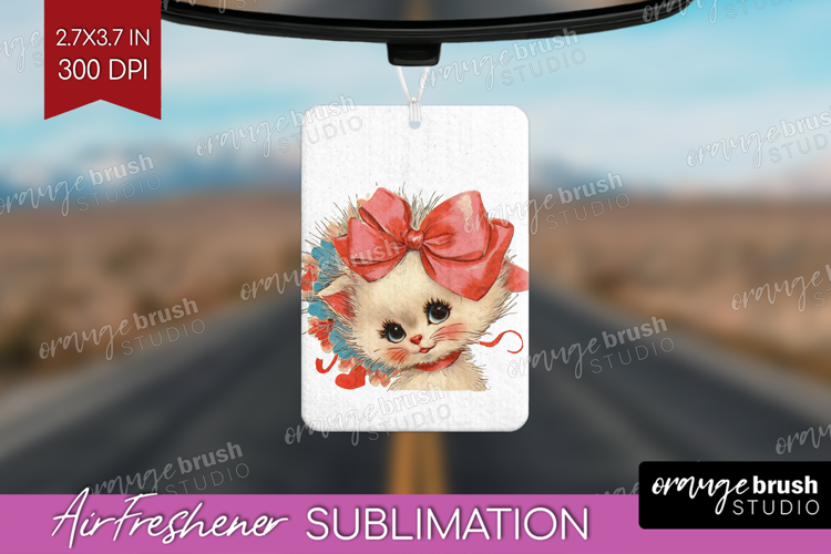 Vintage Valentines Day Air Freshener PNG - Retro Animal PNG