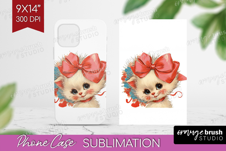 Vintage Valentines Day Phone Case PNG - Retro Animal Case