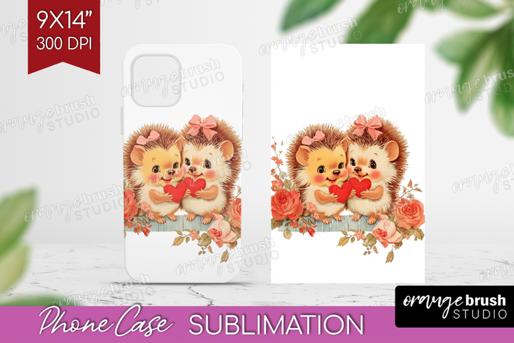 Vintage Valentines Day Phone Case PNG - Retro Animal Case