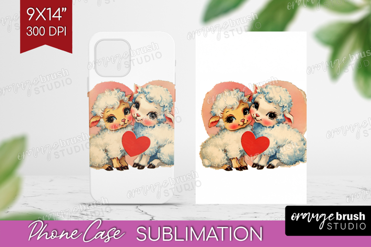 Vintage Valentines Day Phone Case PNG - Retro Animal Case
