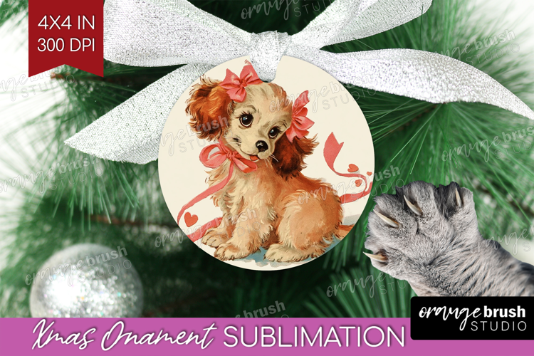 Vintage Valentines Day Ornament PNG - Retro Animal PNG