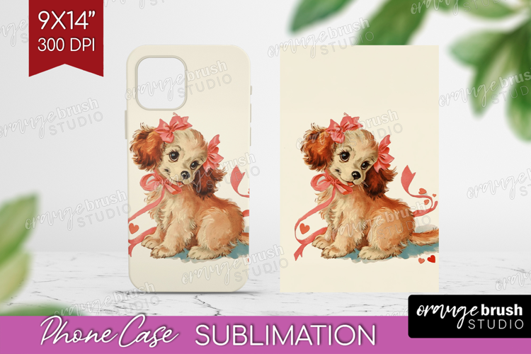 Vintage Valentines Day Phone Case PNG - Retro Animal Case