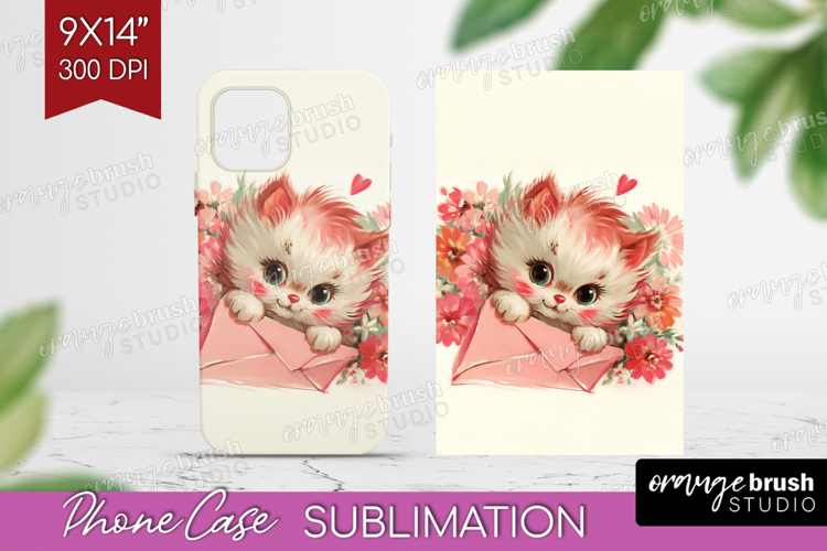 Vintage Valentines Day Phone Case PNG - Retro Animal Case