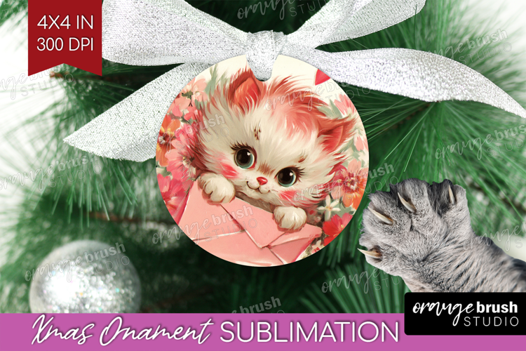Vintage Valentines Day Ornament PNG - Retro Animal PNG