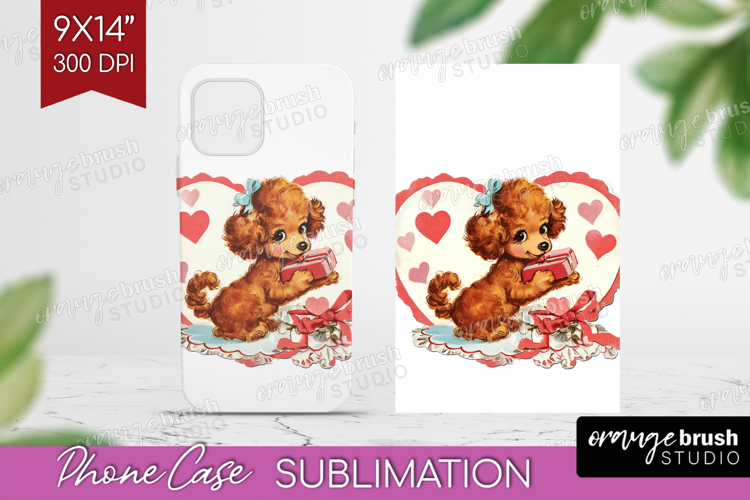 Vintage Valentines Day Phone Case PNG - Retro Animal Case