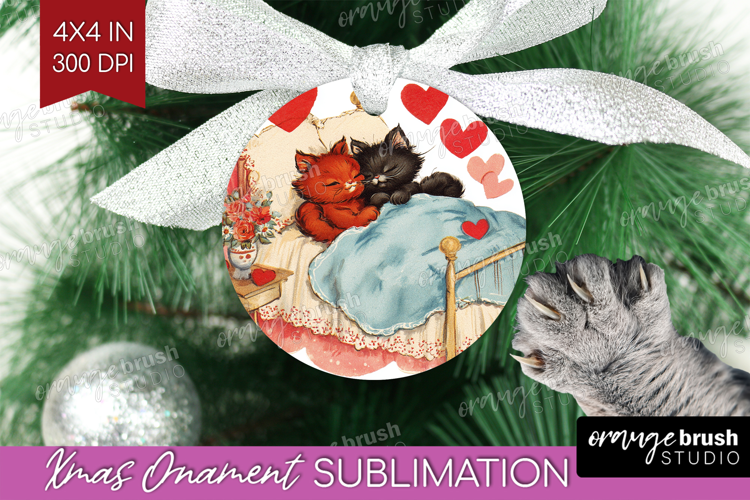 Vintage Valentines Day Ornament PNG - Retro Animal PNG