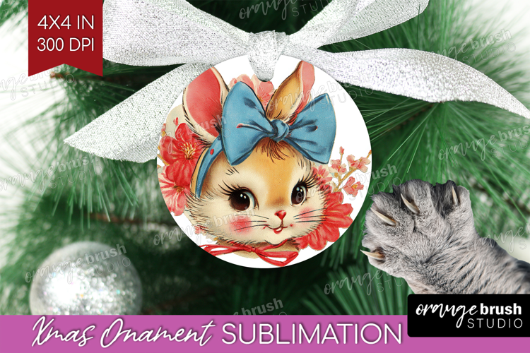 Vintage Valentines Day Ornament PNG - Retro Animal PNG