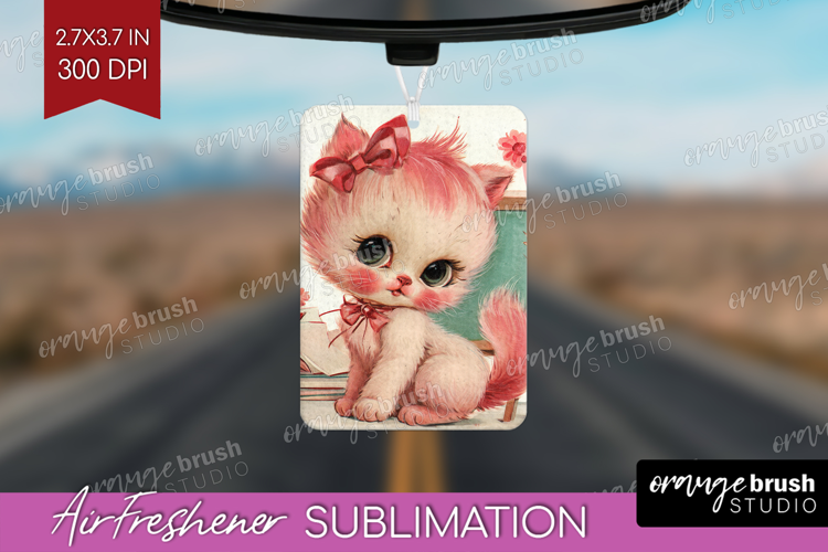 Vintage Valentines Day Air Freshener PNG - Retro Animal PNG