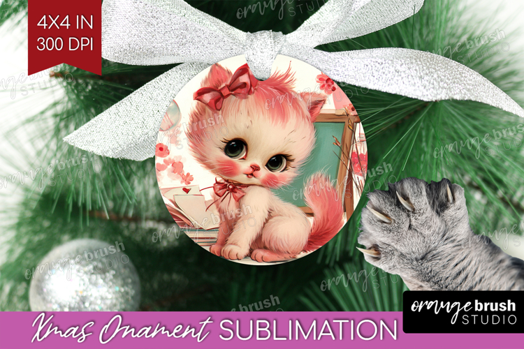 Vintage Valentines Day Ornament PNG - Retro Animal PNG