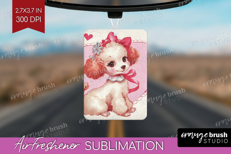 Vintage Valentines Day Air Freshener PNG - Retro Animal PNG