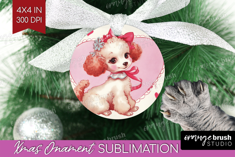 Vintage Valentines Day Ornament PNG - Retro Animal PNG