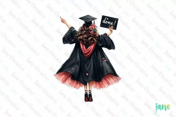 Watercolor Graduation Sublimation
