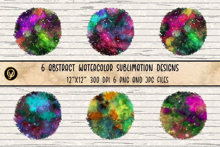 Abstract Watercolor Sublimation Designs. example image 1