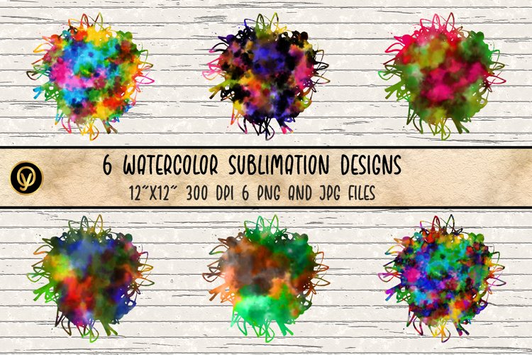 Watercolor Sublimation Designs.
