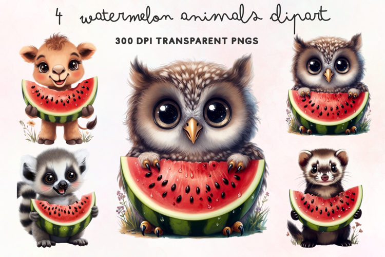Watercolor Watermelon Clipart Image 23