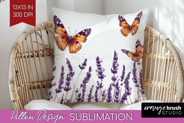 Wildflowers Pillow Sublimation - Watercolor Flowers Pillow