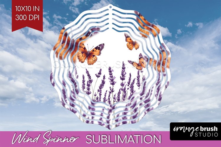 Wildflowers Wind Spinner Sublimation PNG - Watercolor Round example image 1