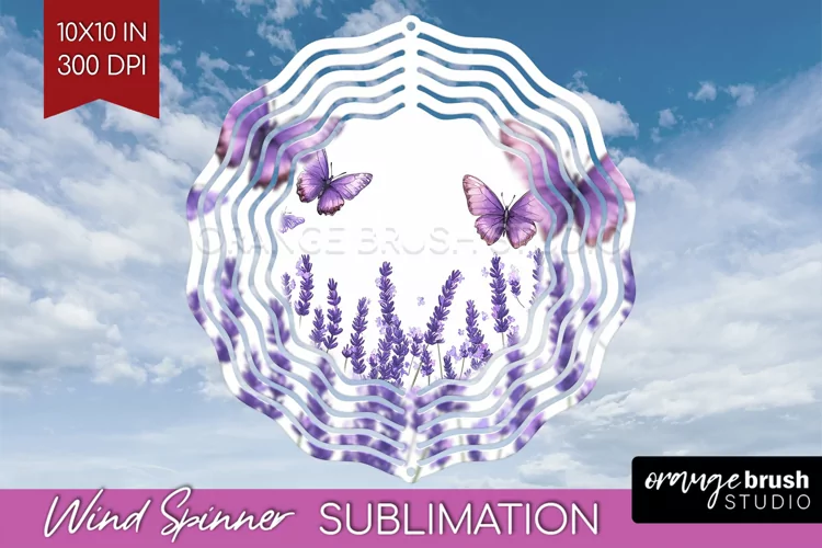 Wildflowers Wind Spinner Sublimation PNG - Watercolor Round