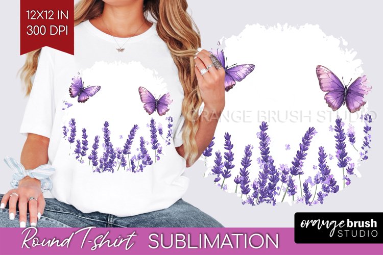 Wildflowers Round Tshirt Background - Watercolor Flowers PNG