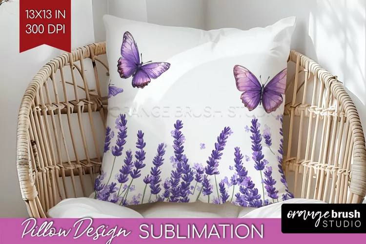 Wildflowers Pillow Sublimation - Watercolor Flowers Pillow