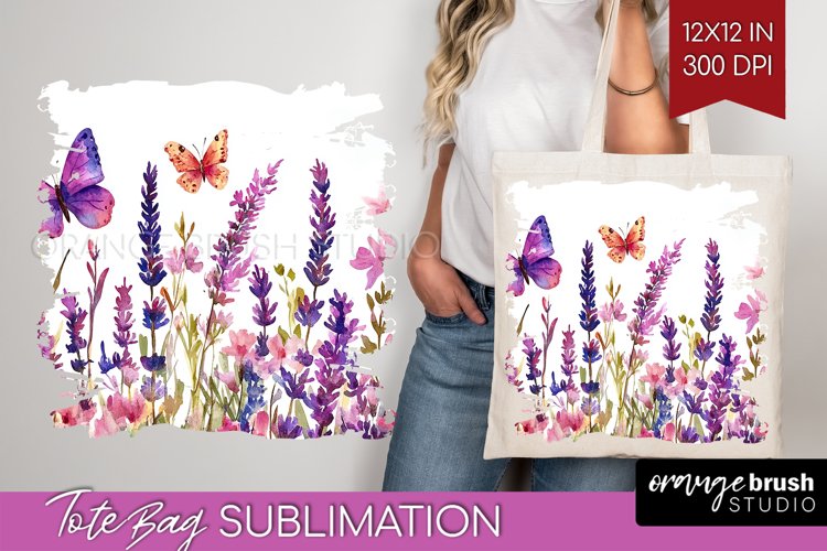 Wildflowers Tote Bag - Watercolor Flowers Tote Bag PNG