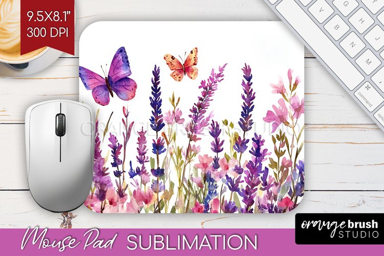 Wildflowers Mouse Pad Sublimation - Watercolor Flowers PNG