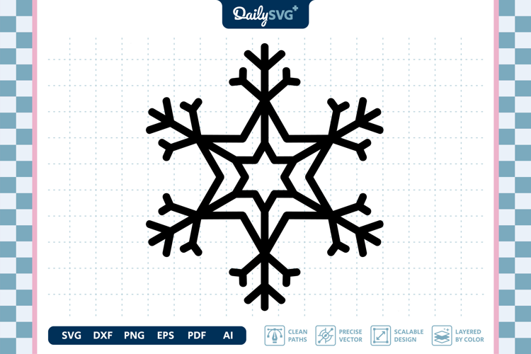 Winter Snowflake SVG
