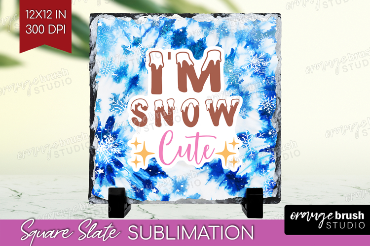 Funny Christmas Quote Slate PNG - Tie Dye Square Slate