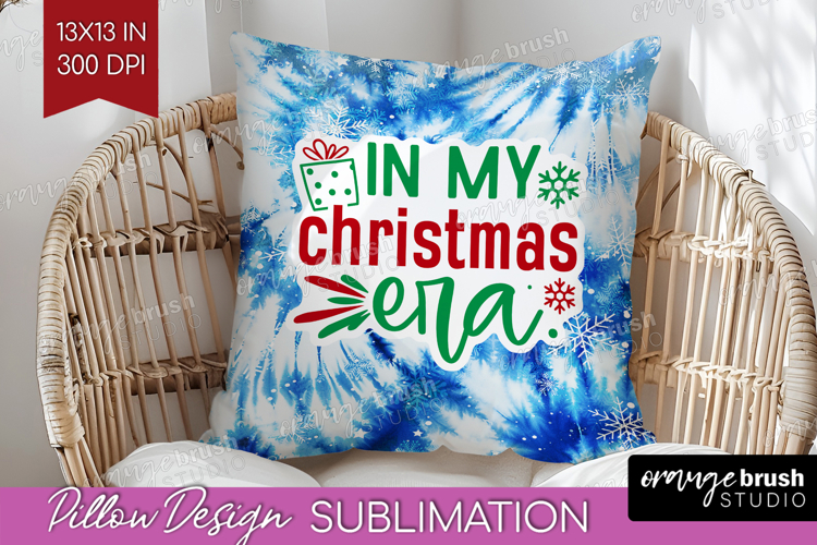 Funny Christmas Quote Pillow Sublimation - Tie Dye Pillow