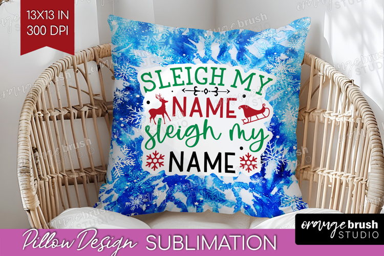 Funny Christmas Quote Pillow Sublimation - Tie Dye Pillow