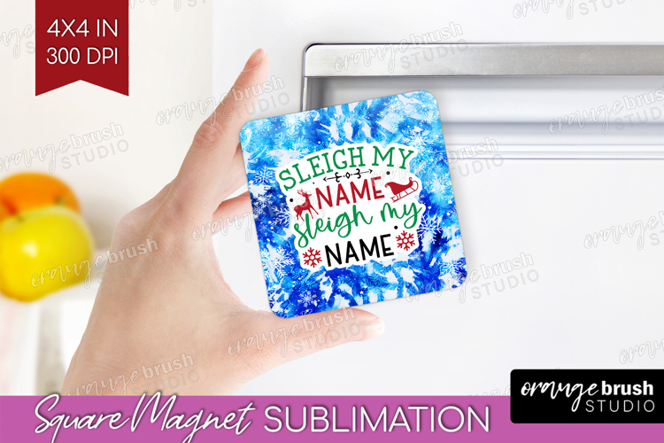 Funny Christmas Quote Magnet Sublimation - Tie Dye Square