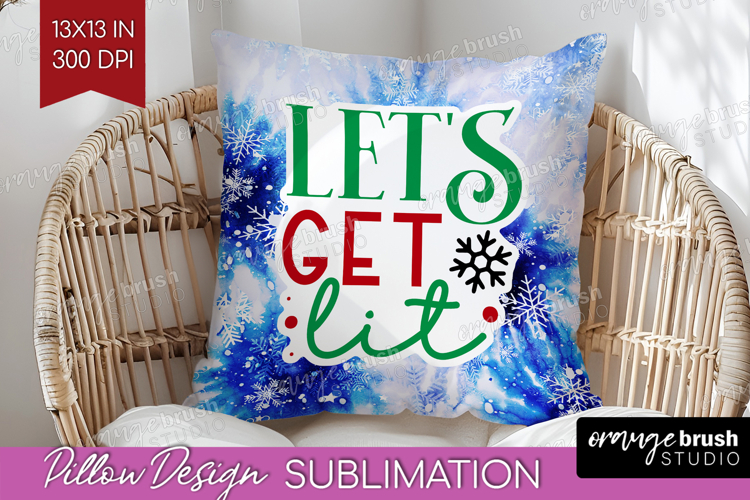 Funny Christmas Quote Pillow Sublimation - Tie Dye Pillow
