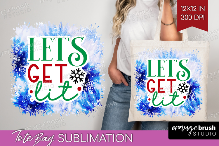 Funny Christmas Quote Tote Bag - Tie Dye Tote Bag PNG
