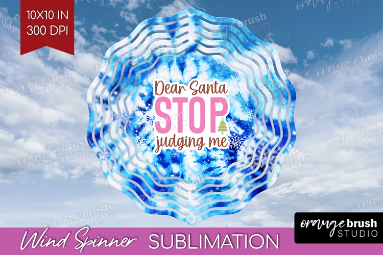 Funny Christmas Quote Wind Spinner Sublimation PNG - Tie Dye