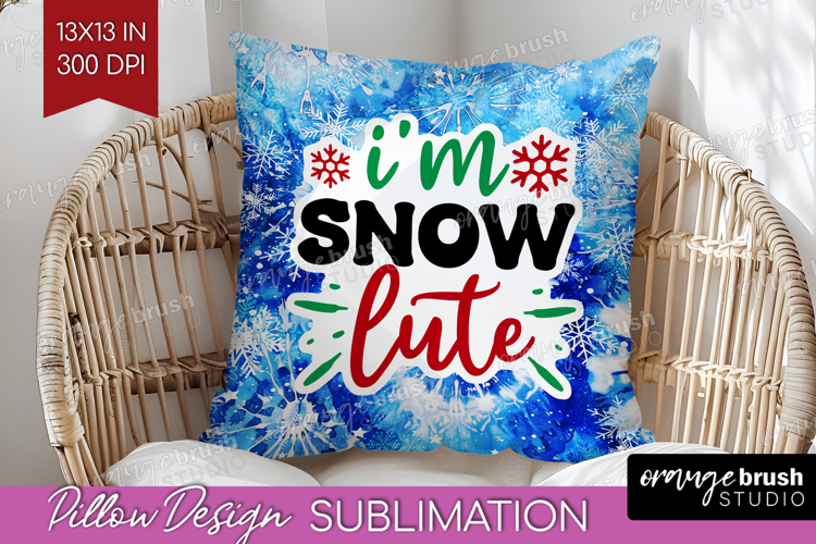 Funny Christmas Quote Pillow Sublimation - Tie Dye Pillow