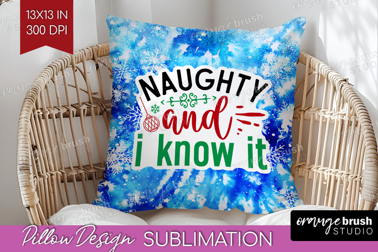 Funny Christmas Quote Pillow Sublimation - Tie Dye Pillow