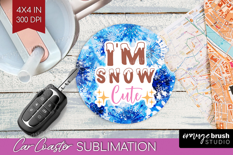 Funny Christmas Quote Car Coaster - Tie Dye Coaster PNG