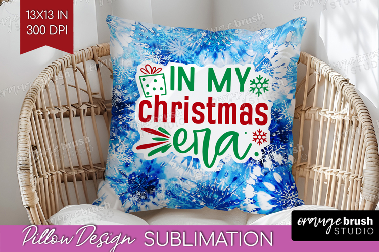 Funny Christmas Quote Pillow Sublimation - Tie Dye Pillow