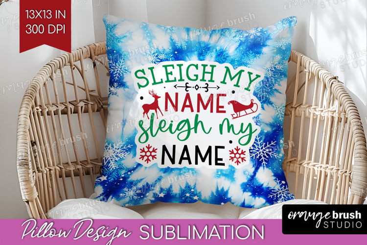 Funny Christmas Quote Pillow Sublimation - Tie Dye Pillow