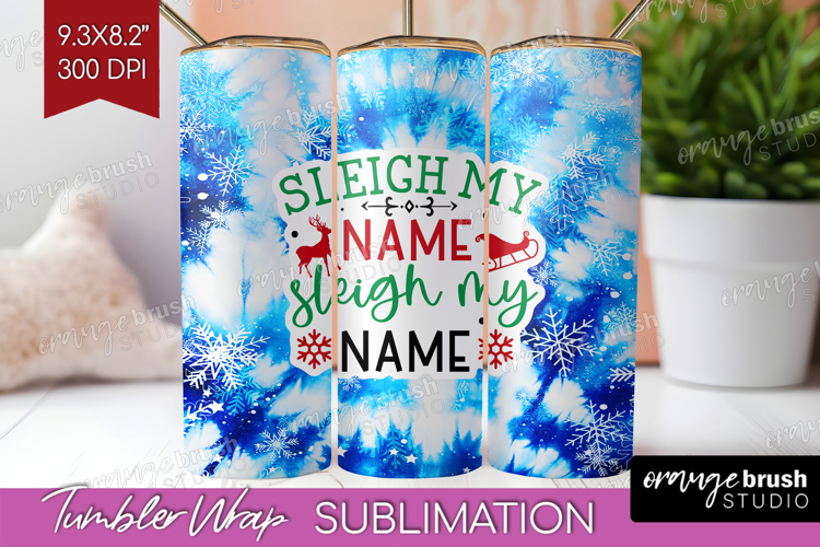Funny Christmas Quote Tumbler Wrap - Tie Dye Tumbler PNG