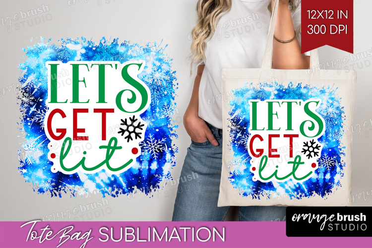Funny Christmas Quote Tote Bag - Tie Dye Tote Bag PNG