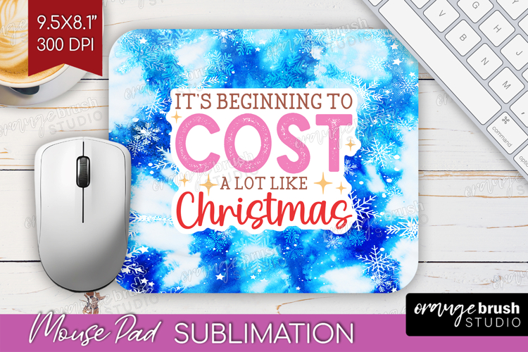 Funny Christmas Quote Mouse Pad Sublimation - Tie Dye PNG