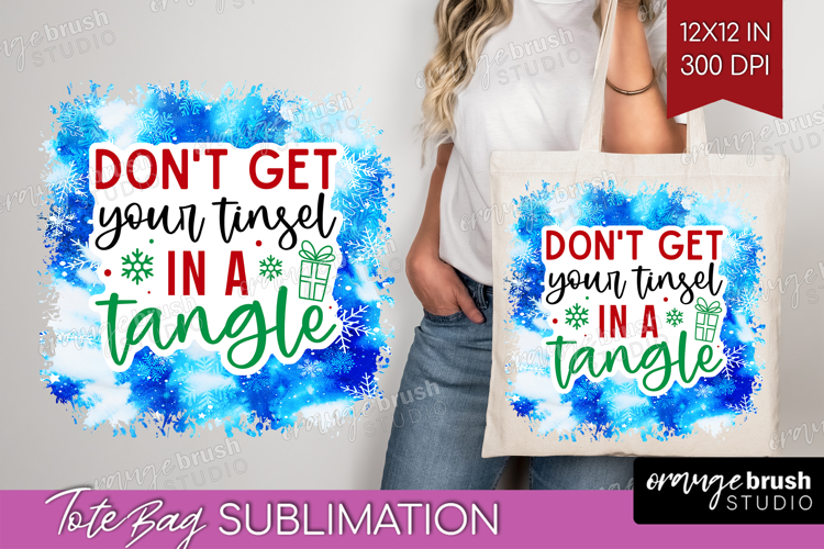 Funny Christmas Quote Tote Bag - Tie Dye Tote Bag PNG