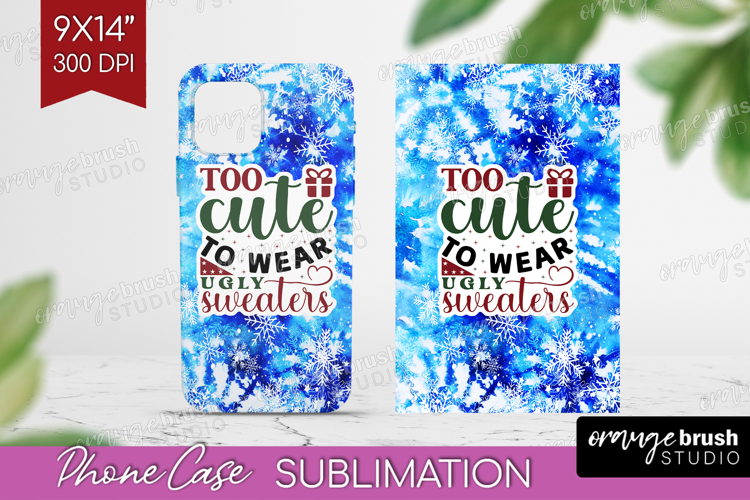 Sarcastic Christmas Quote Phone Case PNG - Winter Tie Dye
