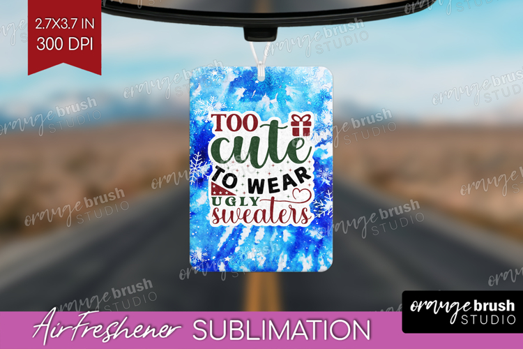 Sarcastic Christmas Quote Air Freshener PNG - Winter Tie Dye