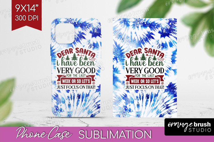 Sarcastic Christmas Quote Phone Case PNG - Winter Tie Dye