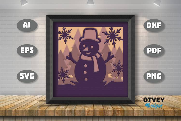 Winter Wonderland 3D Shadowbox Layered Papercut